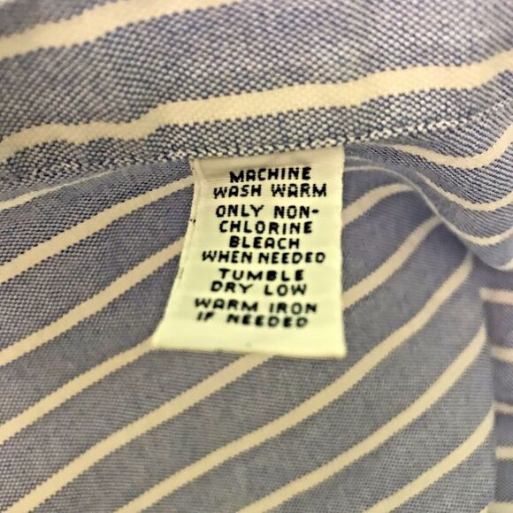 Ralph Lauren Classic Fit Shirt Men's XL - 18 Blue Stripe LS Button Down Pony - Picture 9 of 12